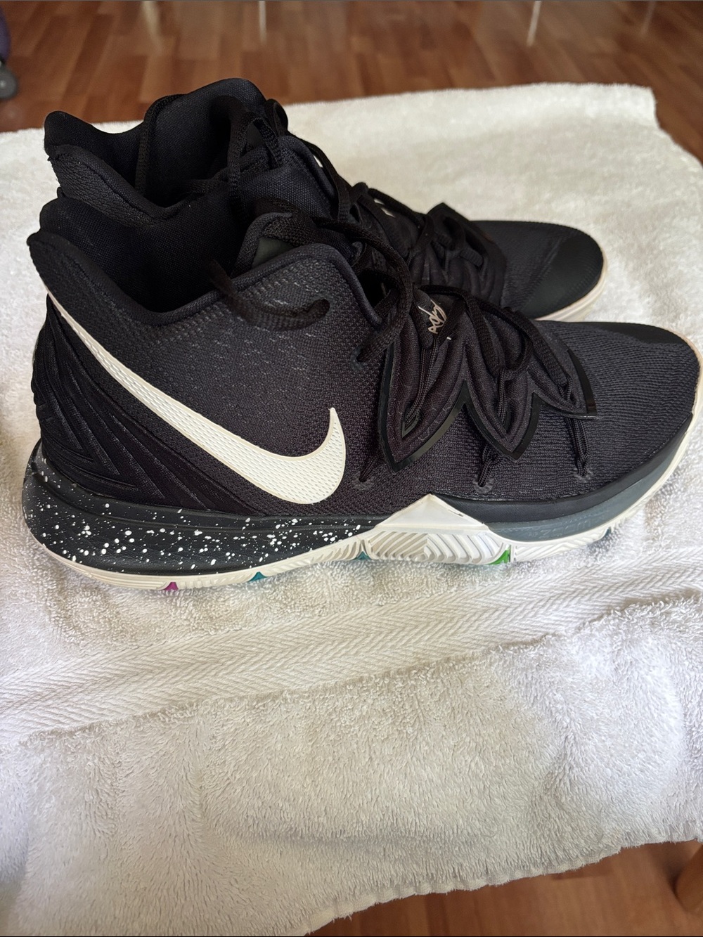 Nike Black High-Top Basketball Sneakers with White Swoosh